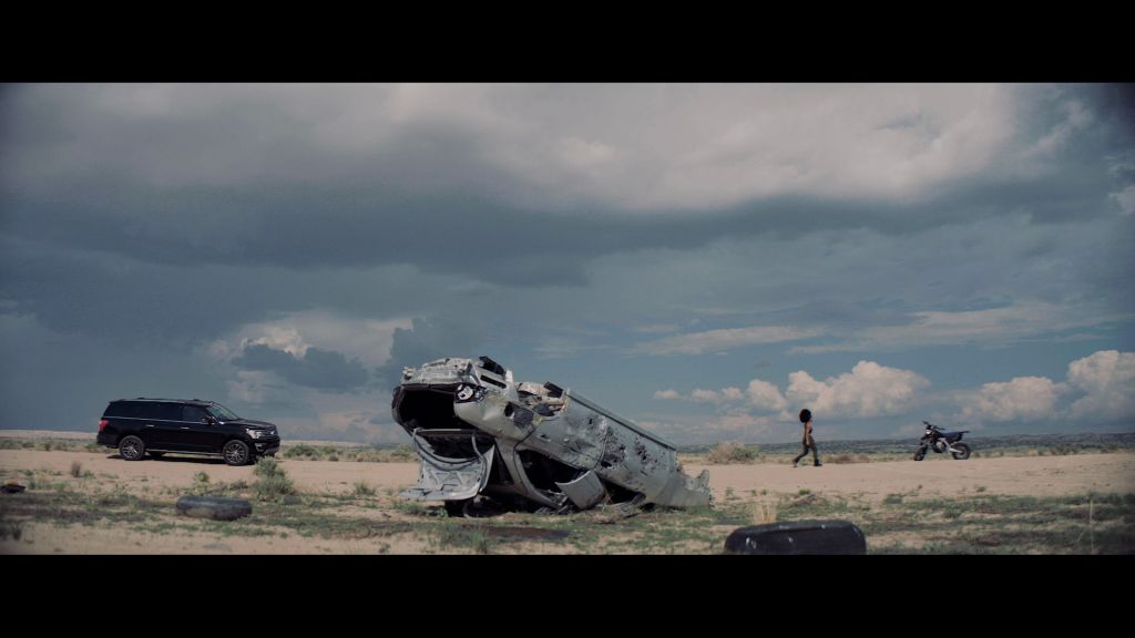 Filming in the desert